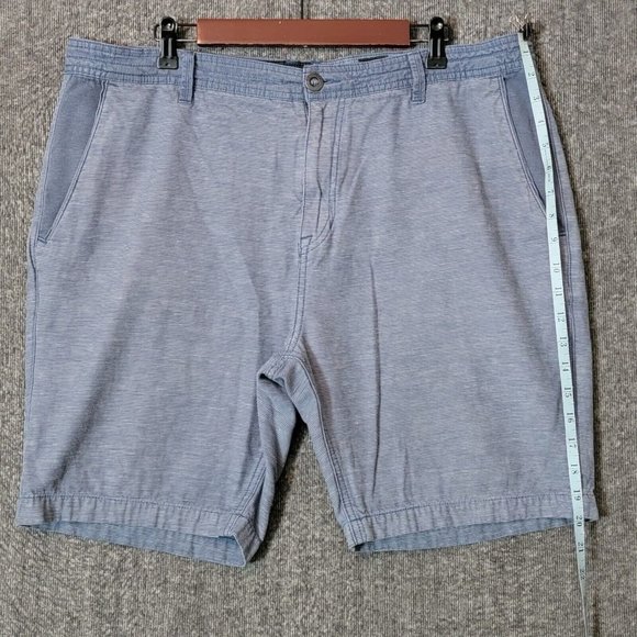 Volcom Shorts Mens 38 Blue Cotton Linen Blend Chino - Picture 5 of 11